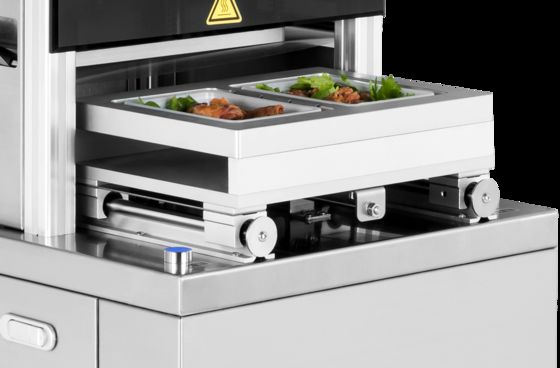 Commercial Automatic Tray Sealer with Food Grade 304 Stainless Steel and 6061 Anodized Aluminum Mold for Modified Atmosphere Packaging